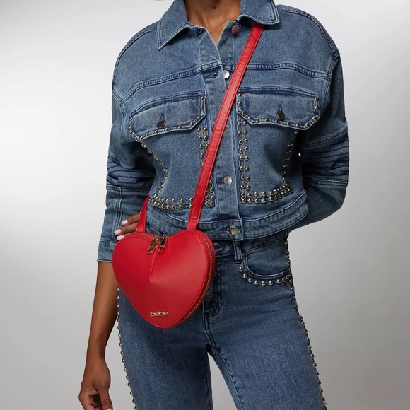 Bebe Red Heart-Shaped Women's Bag - Picture 4 of 6